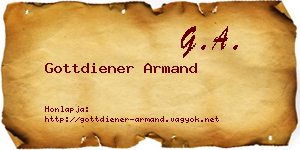 Gottdiener Armand névjegykártya